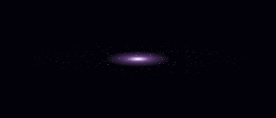 Radiant purple spiral galaxy illustration isolated on transparent background © Md