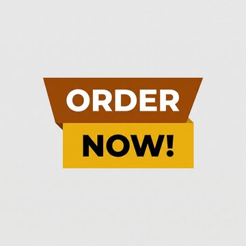 Modern order now badge and ribbon icon label