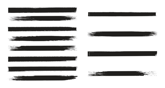 Set of vector grunge paint brush stroke.  Paint, ink brush, brush strokes, brushes, lines, frames, buttons, grungy rough. vector illustrator . 