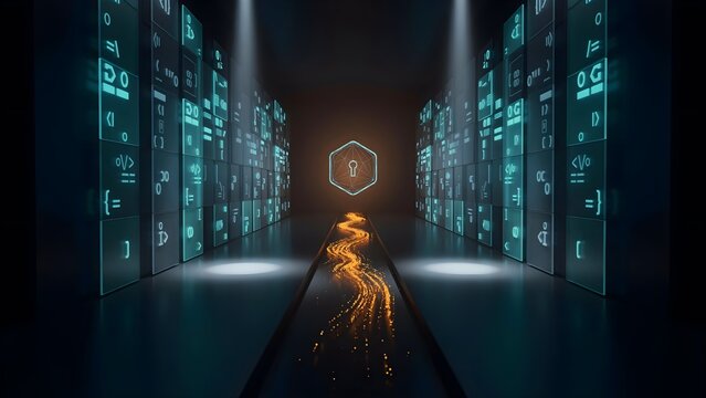 Secure Data Center Infrastructure Representing Digital Transformation and Innovation