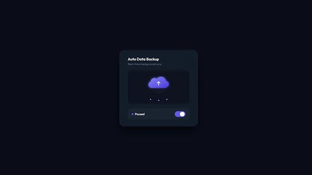 Modern dark mode UI card design elements for app and web