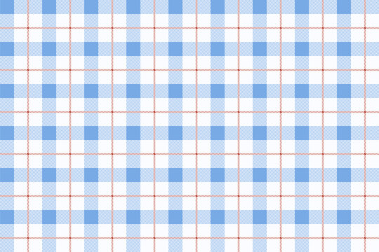 Vichy Background In Baby Blue And White. Gingham Seamless Pattern.