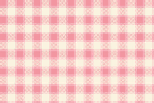 Pink Vichy Background. Gingham Seamless Pattern. Tartan Plaid Wallpaper.