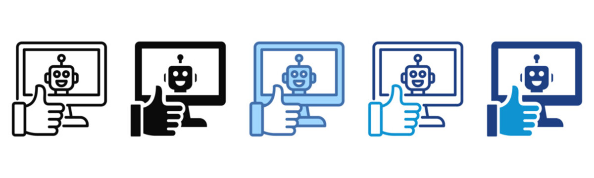 Recommendation icon set multiple style collection