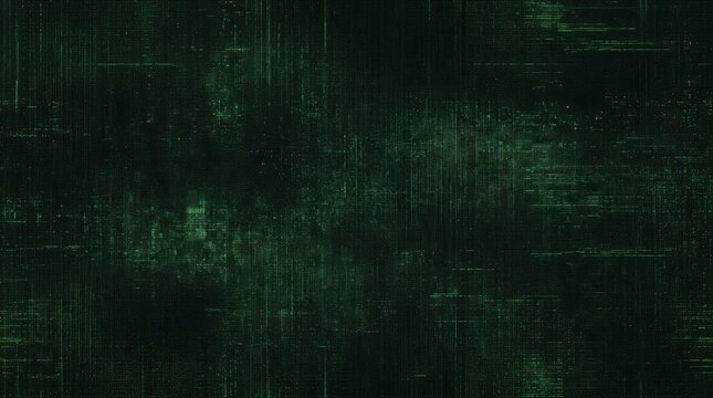Dark green digital matrix background with glowing code and moody texture