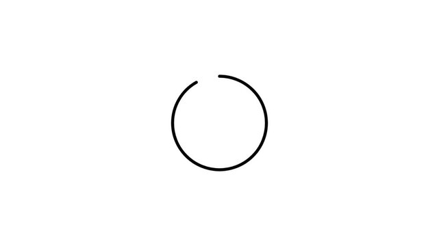 Minimalist loading spinner animation with checkmark success icon