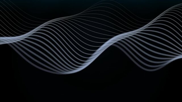 Abstract digital wave motion: smooth glowing lines background