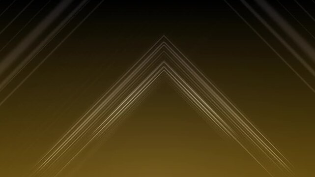 Sharp golden arrows converging into symmetric patterns creating rhythmic motion lines for high energy professional business background digital video animation