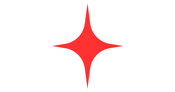 Four pointed star shape png