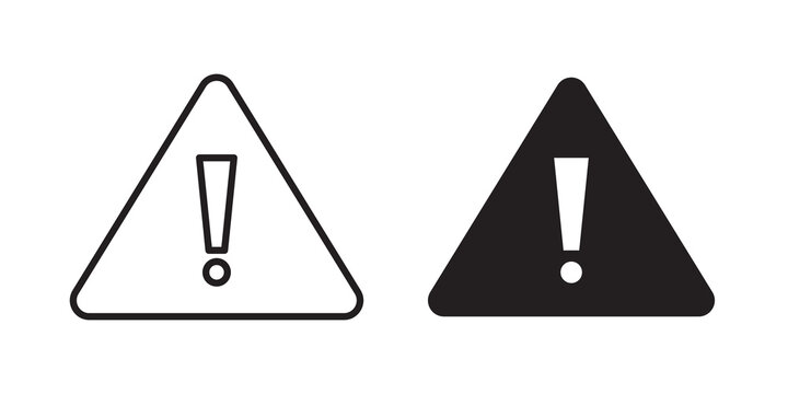Risk icon flat outline in black