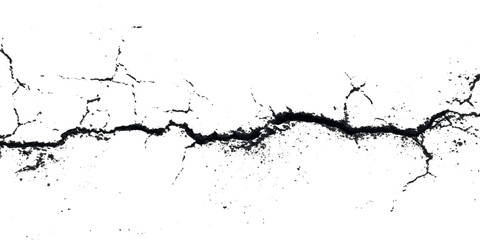 Obraz premium Abstract grunge black cracked texture. vintage old scratch damaged wall background design.