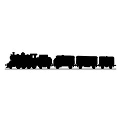 Vector silhouette of a train © Menhikki
