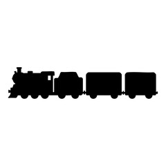 Vector silhouette of a train © Menhikki