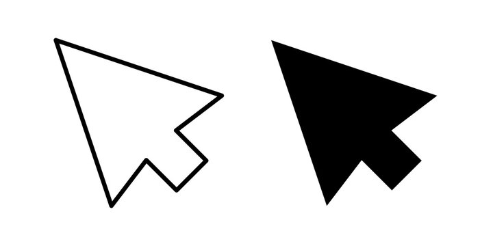 Mouse icon flat outline in black