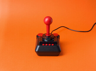 Retro Gaming Joystick Frontal View © stokkete