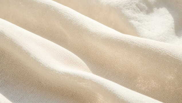 Soft White Fabric Drape Close Up