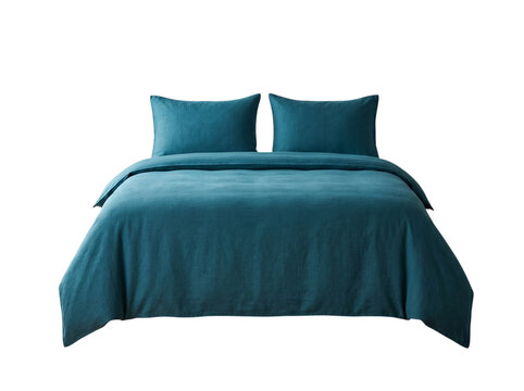 Teal bedding set with blanket and pillow cases
