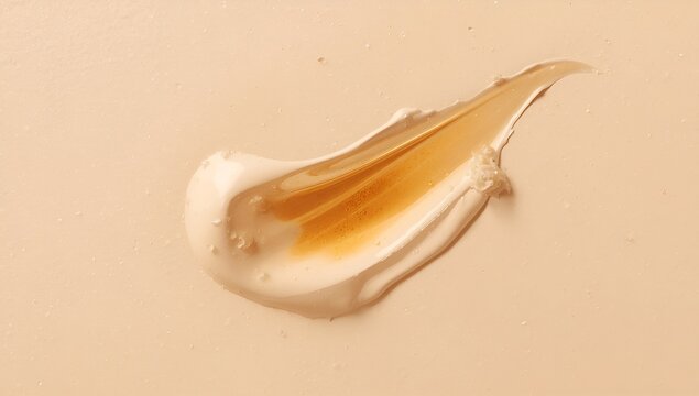 Close Up Shell Fragment on Smooth Beige Surface