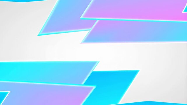 Abstract geometric panels slide across a bright gradient field in a colorful motion background. Website hero, presentation design, and digital banner.