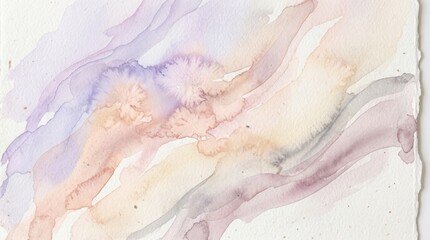 Fototapeta premium Soft watercolor wash with pastel clouds and dreamy abstract texture
