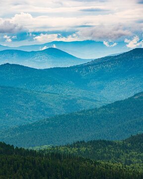 mountains and clouds