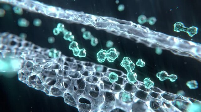 Green hydrogen molecules storing inside a porous material for clean energy fuel cells showing a microscopic chemical process