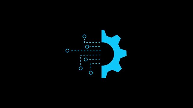 Beautiful designed animated icon animation of data integration. 4k video