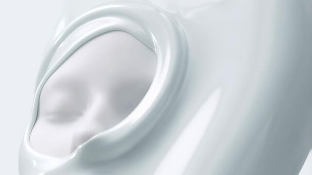 Rotating 3D human ear anatomy in an extreme close-up medical animation. Audiology presentations, medical education, and hearing health campaigns.