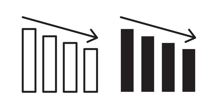 Chat arrow down icon flat outline in black