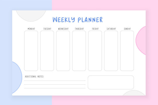 modern everyday event planner template for office task