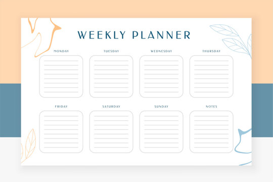 english weekly task planner a office stationery