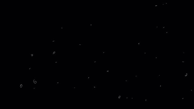 Small scratches, dots and roughness on the black screen. 