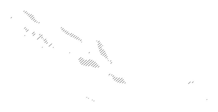Solomon Islands map with diagonal stripes in gray vector illustration