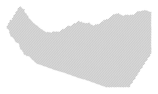 Somaliland map with diagonal stripes in gray vector illustration