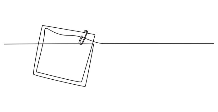Animation of one line drawing of papers with paper clip, Paper note with clip. Note paper pieces. Continuous line self drawing, Full length one line animation. 4K, Continuous video with one line.
Hand
