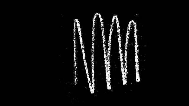 White scribbled loops animate in a clustered group over black. The motion is soft and circular, with freeform energy and casual graphic feel.