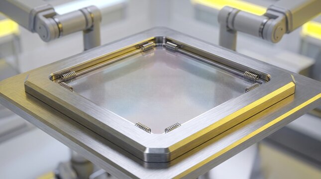 Extreme ultraviolet euv lithography pellicle with carbon nanotube membrane on passivated titanium mounting frame inside sterile semiconductor wafer fabrication cleanroom facility environment