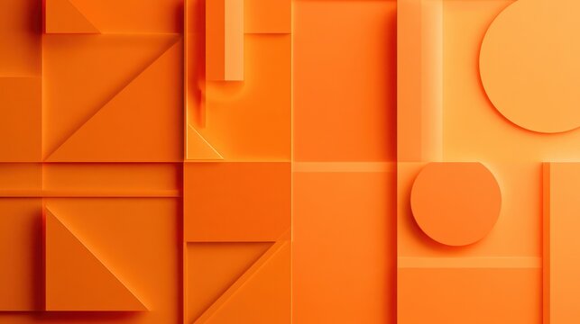 Abstract orange background with geometric shapes and soft gradient for posters and banners