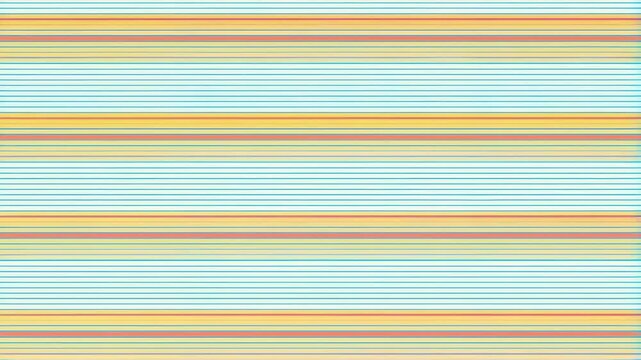 Animated horizontal line pattern forms shifting colored bands across an abstract digital field. Broadcast transition, technology presentation, and motion graphics overlay.