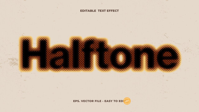 Retro Halftone Editable Text Effect.