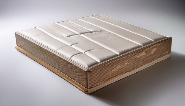 detailed ups box spring isolated on plain background for furniture and bedding displays