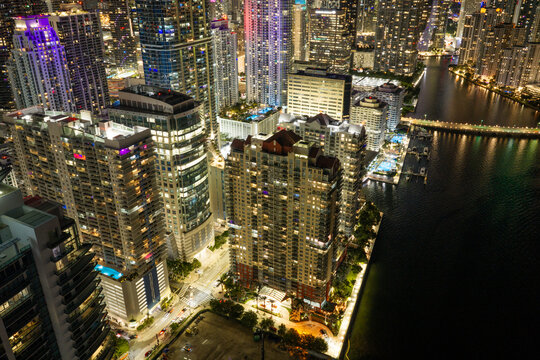 Brickell Miami on the bay aerial stock image 2026