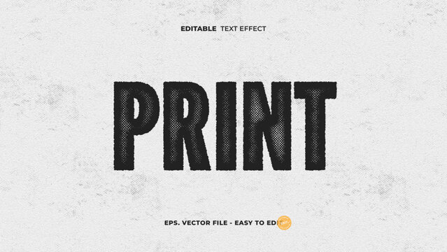 Rustic Print Editable Text Effect