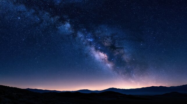 Celestial nightscape: stars, dust lanes, and cosmic glow
