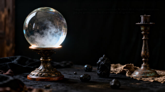 Mystical Glowing Crystal Ball Fortune Telling Prop.