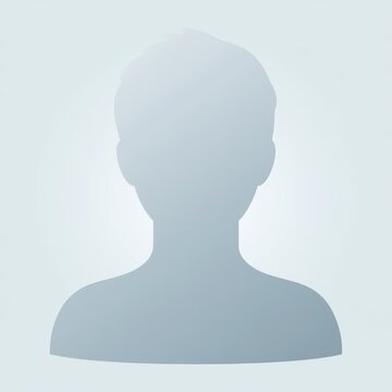 Clean, modern avatar placeholder illustration with rounded shoulders for website profiles