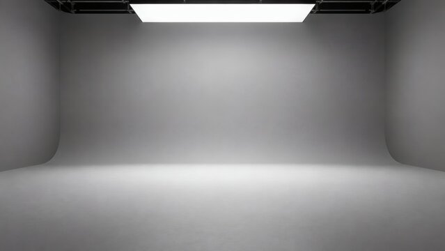 Minimalist Infinite Studio Cyclorama Cove with Smooth Radial Overhead Falloff