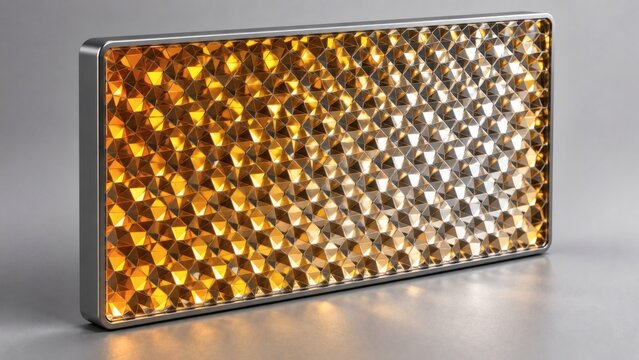 Solid CAD Model of Honeycomb Micro-Prism Retroreflective Array Reflecting Sunlight