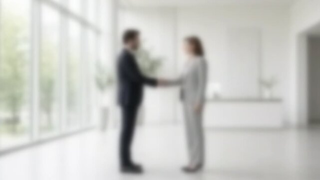 Team brainstorming at a note-covered white wall in a bright studio, Full Gaussian Blur Abstract