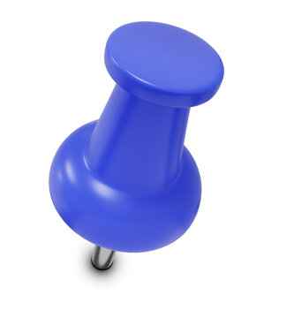 Blue Plastic Pushpin Thumbtack Marker